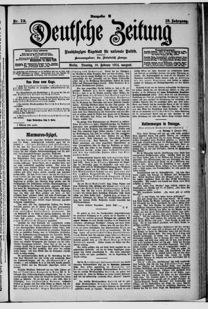 Deutsche Zeitung vom 10.02.1914