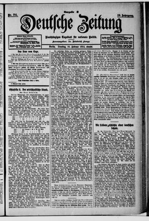 Deutsche Zeitung vom 10.02.1914