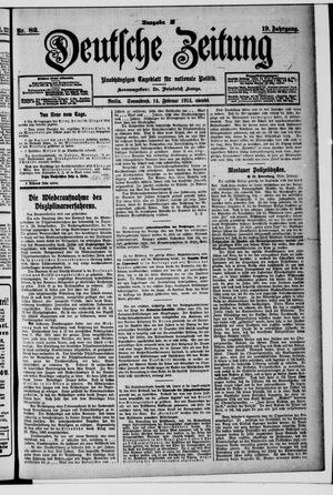 Deutsche Zeitung vom 14.02.1914