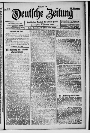 Deutsche Zeitung vom 19.02.1914