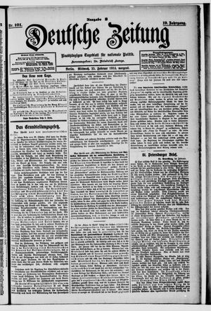 Deutsche Zeitung vom 25.02.1914