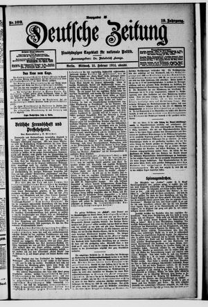 Deutsche Zeitung vom 25.02.1914