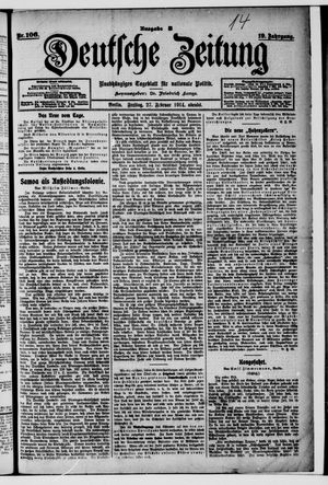 Deutsche Zeitung vom 27.02.1914