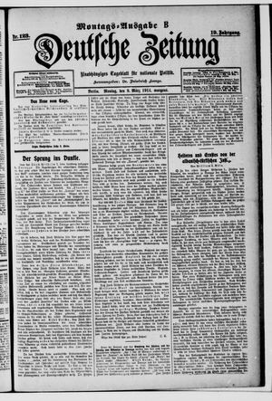 Deutsche Zeitung on Mar 9, 1914