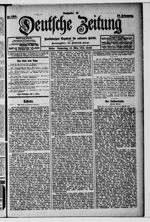 Deutsche Zeitung on Mar 12, 1914