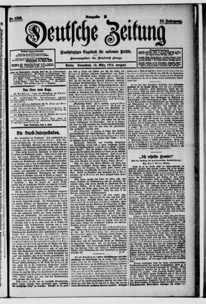 Deutsche Zeitung on Mar 14, 1914