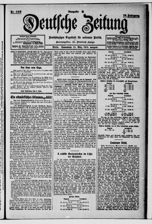 Deutsche Zeitung vom 21.03.1914