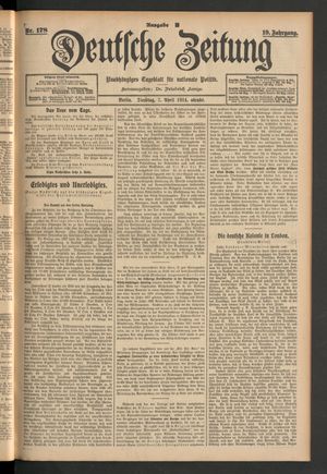 Deutsche Zeitung vom 07.04.1914