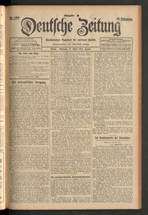 Deutsche Zeitung vom 15.04.1914