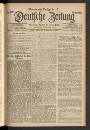 Deutsche Zeitung vom 20.04.1914