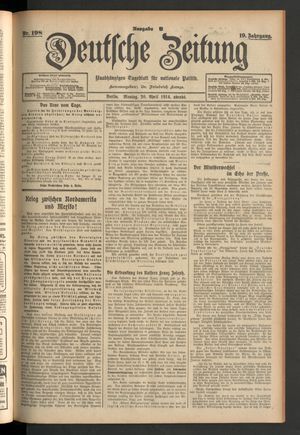 Deutsche Zeitung vom 20.04.1914