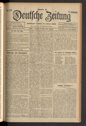 Deutsche Zeitung vom 28.04.1914
