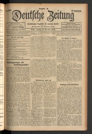 Deutsche Zeitung vom 19.05.1914