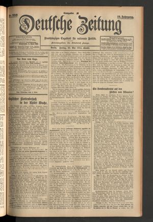 Deutsche Zeitung vom 22.05.1914
