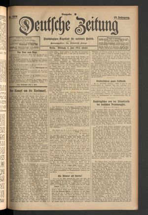 Deutsche Zeitung vom 03.06.1914