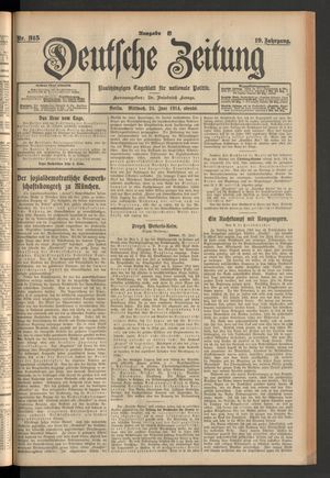 Deutsche Zeitung vom 24.06.1914