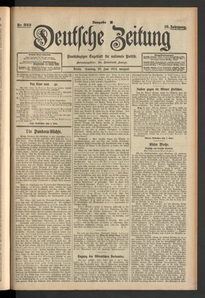 Deutsche Zeitung vom 28.06.1914