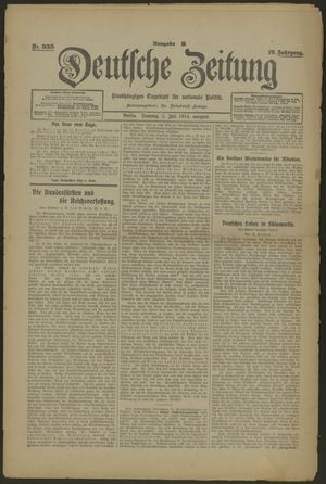 Deutsche Zeitung vom 05.07.1914