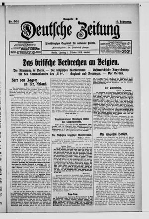 Deutsche Zeitung vom 02.10.1914
