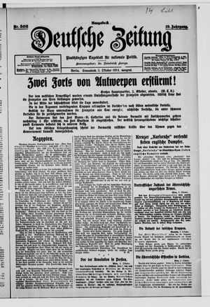 Deutsche Zeitung vom 03.10.1914