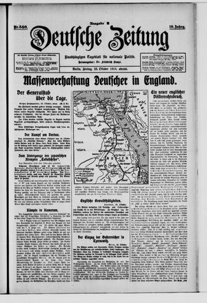 Deutsche Zeitung vom 23.10.1914