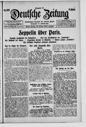 Deutsche Zeitung vom 30.10.1914