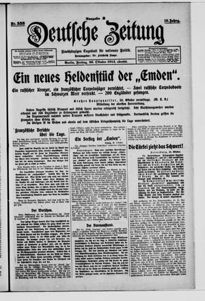 Deutsche Zeitung vom 30.10.1914