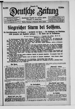 Deutsche Zeitung vom 03.11.1914