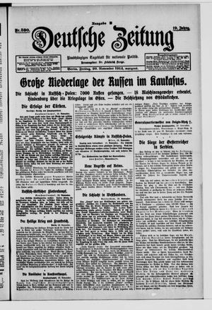 Deutsche Zeitung vom 19.11.1914