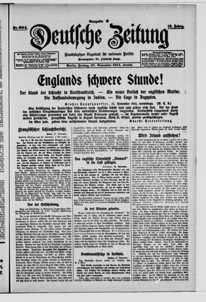 Deutsche Zeitung vom 27.11.1914