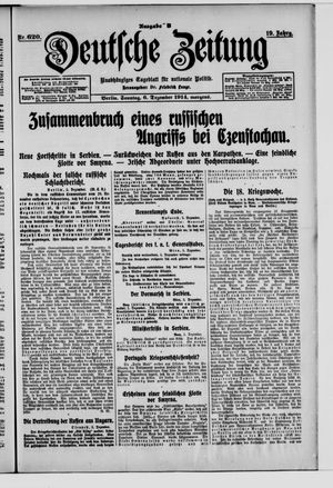 Deutsche Zeitung vom 06.12.1914