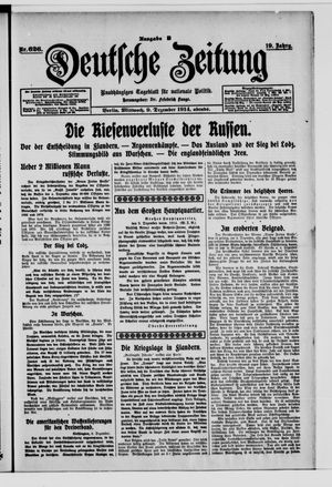 Deutsche Zeitung vom 09.12.1914