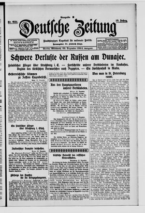 Deutsche Zeitung vom 23.12.1914