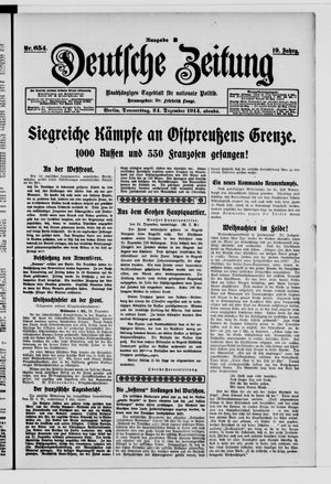 Deutsche Zeitung vom 24.12.1914