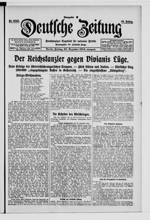 Deutsche Zeitung vom 25.12.1914