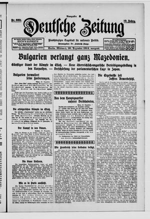 Deutsche Zeitung vom 30.12.1914