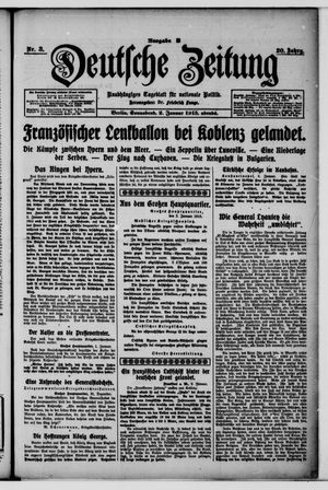 Deutsche Zeitung vom 02.01.1915