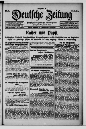 Deutsche Zeitung on Jan 3, 1915
