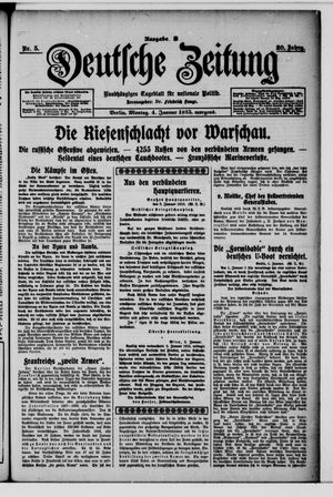 Deutsche Zeitung on Jan 4, 1915