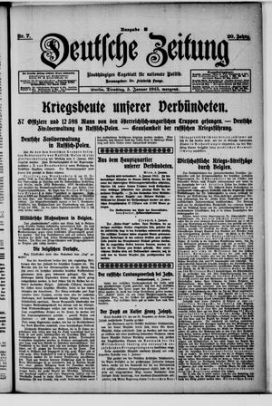 Deutsche Zeitung vom 05.01.1915