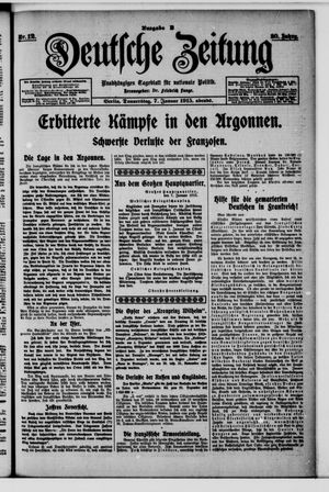 Deutsche Zeitung on Jan 7, 1915
