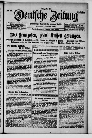 Deutsche Zeitung on Jan 8, 1915