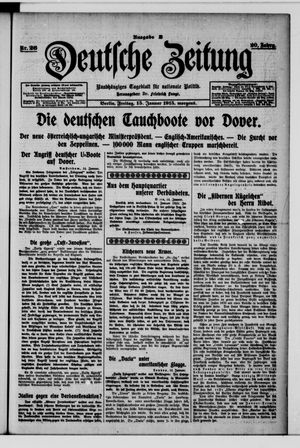 Deutsche Zeitung on Jan 15, 1915