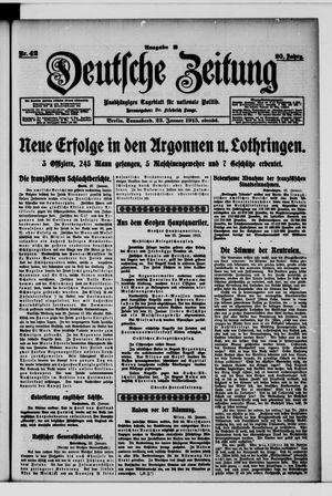 Deutsche Zeitung vom 23.01.1915