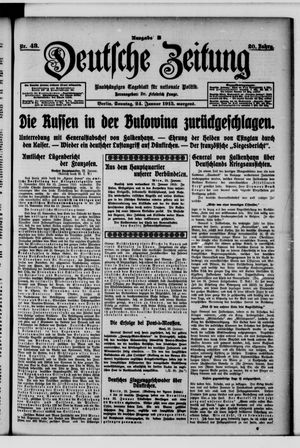 Deutsche Zeitung on Jan 24, 1915