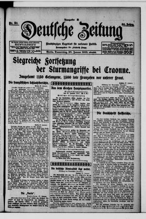 Deutsche Zeitung vom 28.01.1915