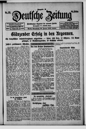 Deutsche Zeitung vom 30.01.1915