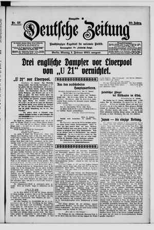 Deutsche Zeitung on Feb 1, 1915