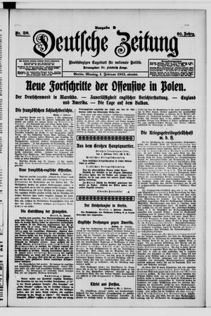 Deutsche Zeitung vom 01.02.1915