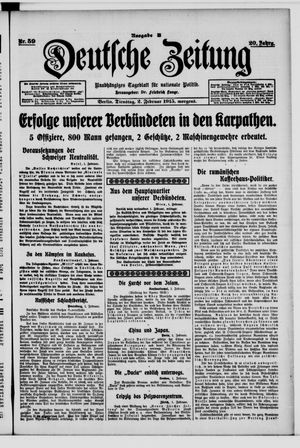 Deutsche Zeitung vom 02.02.1915